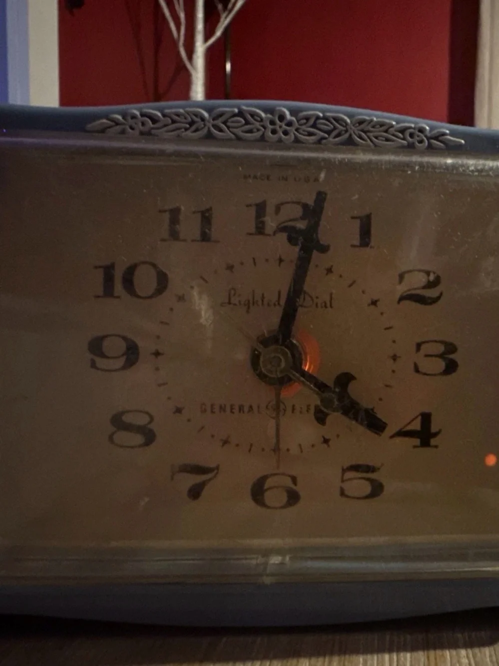 Classic Light Blue Table Wall Clock with Cream Dial